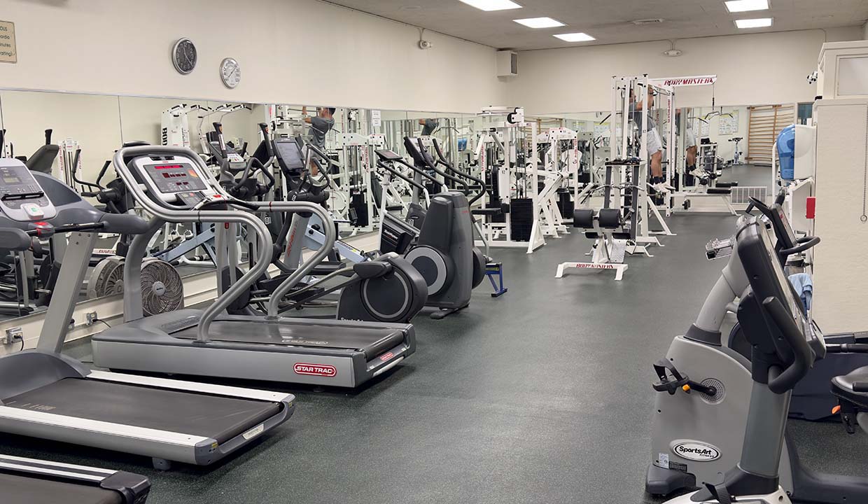 equipment in the gym