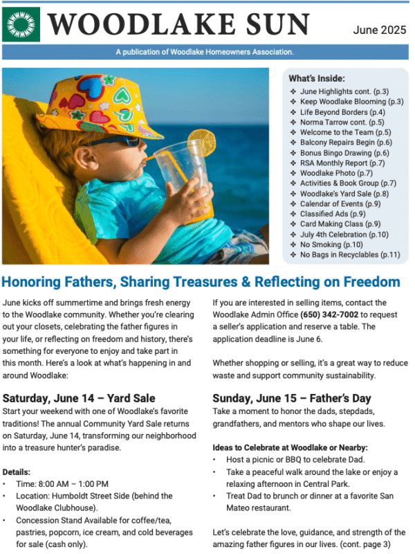 June 2025 Woodlake Sun Newsletter