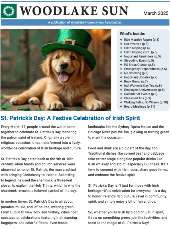 March 2025 Woodlake Sun Newsletter